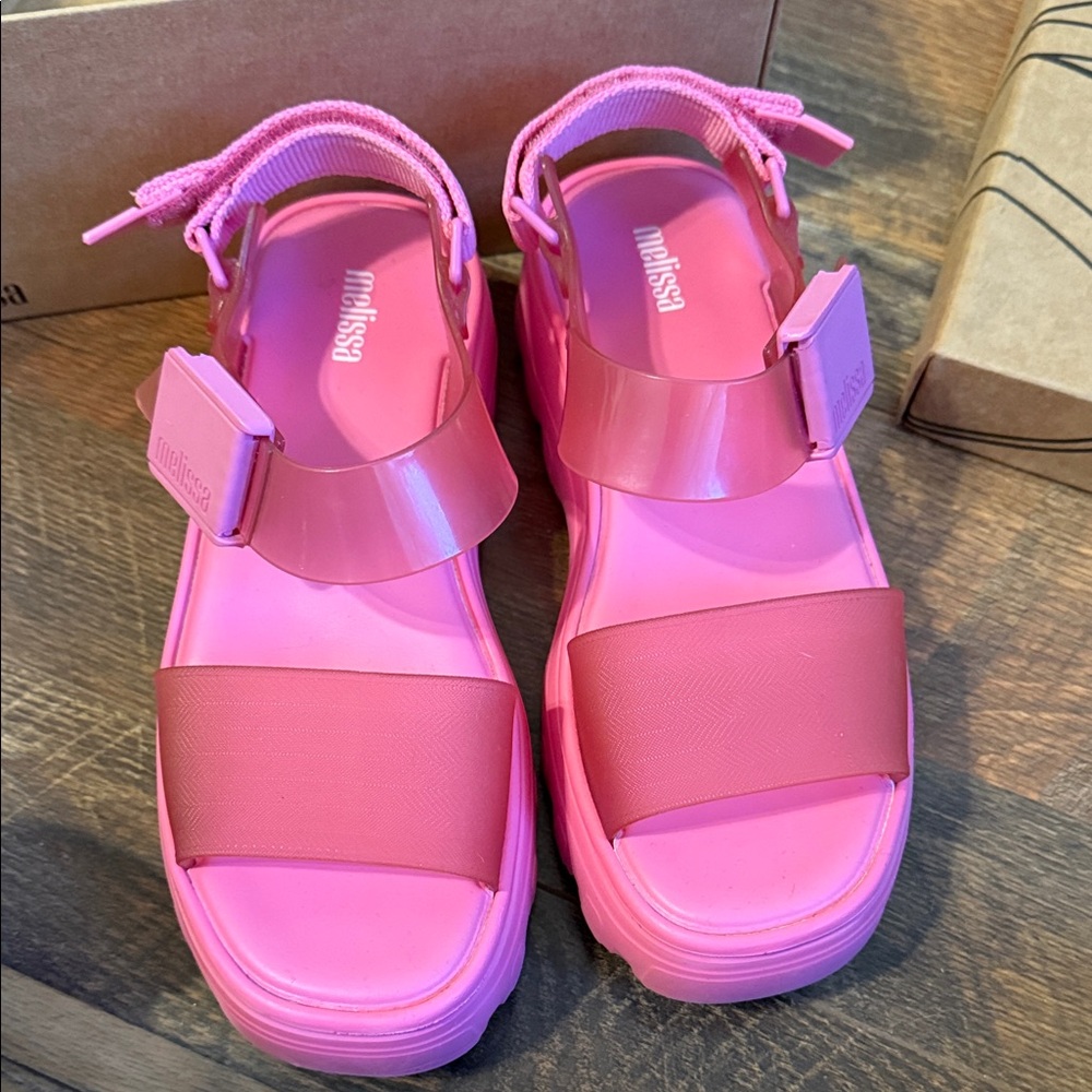 Melissa Vibrant Pink Platform Sandals